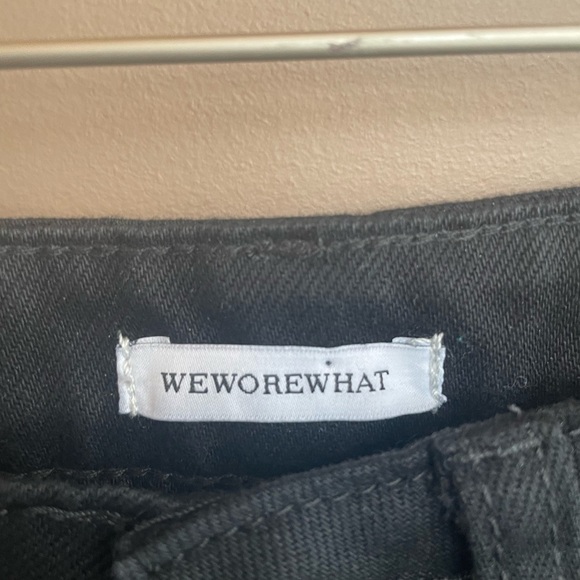 NWT WeWoreWhat Mom Rigid Denim Jeans in Jet Black Size 25 - Picture 4 of 8